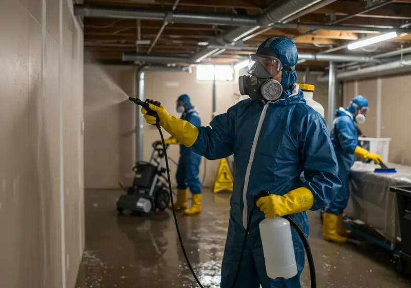 Basement Sanitization and Antimicrobial Treatment process in Wingate, NC